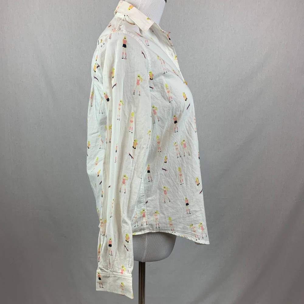 NEW Anthro white skate park button down shirt - Picture 5 of 7